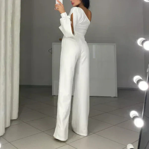 Glitzernder One-Shoulder-Jumpsuit