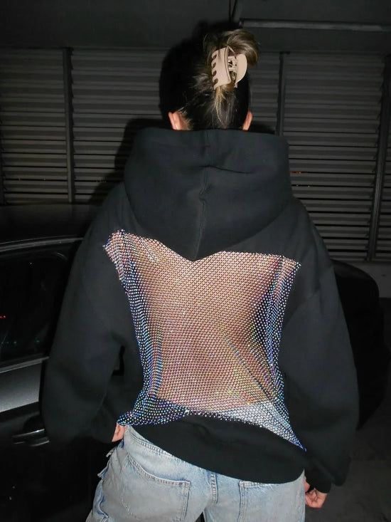 Crystal-Mesh Hoodie